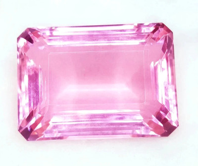 1000 Ct Natural Flawless Pink Topaz Certified Emerald Cut Loose Gemstone