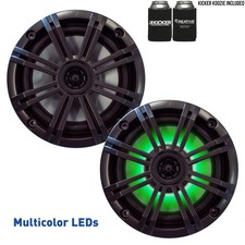 Kicker 6.5" Charcoal LED Marine Speakers 1 pair of OEM replacement speakers