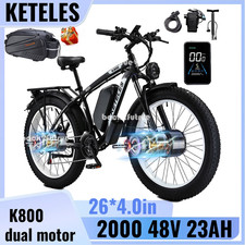 Keteles K800 Elektrofahrrad Pedelec W2000 Dual Motor Mountain Bike 48V23AH Ebike
