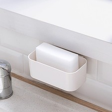 Wall Mounted Storage Box Self Adhesive Wall Organizer Hole Design