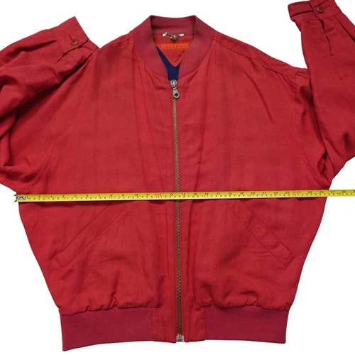 VTG 90s ICEBERG PEANUTS SNOOPY EMBROIDERED BOMBER JACKET RAYON LINEN SIZE 50 image 15