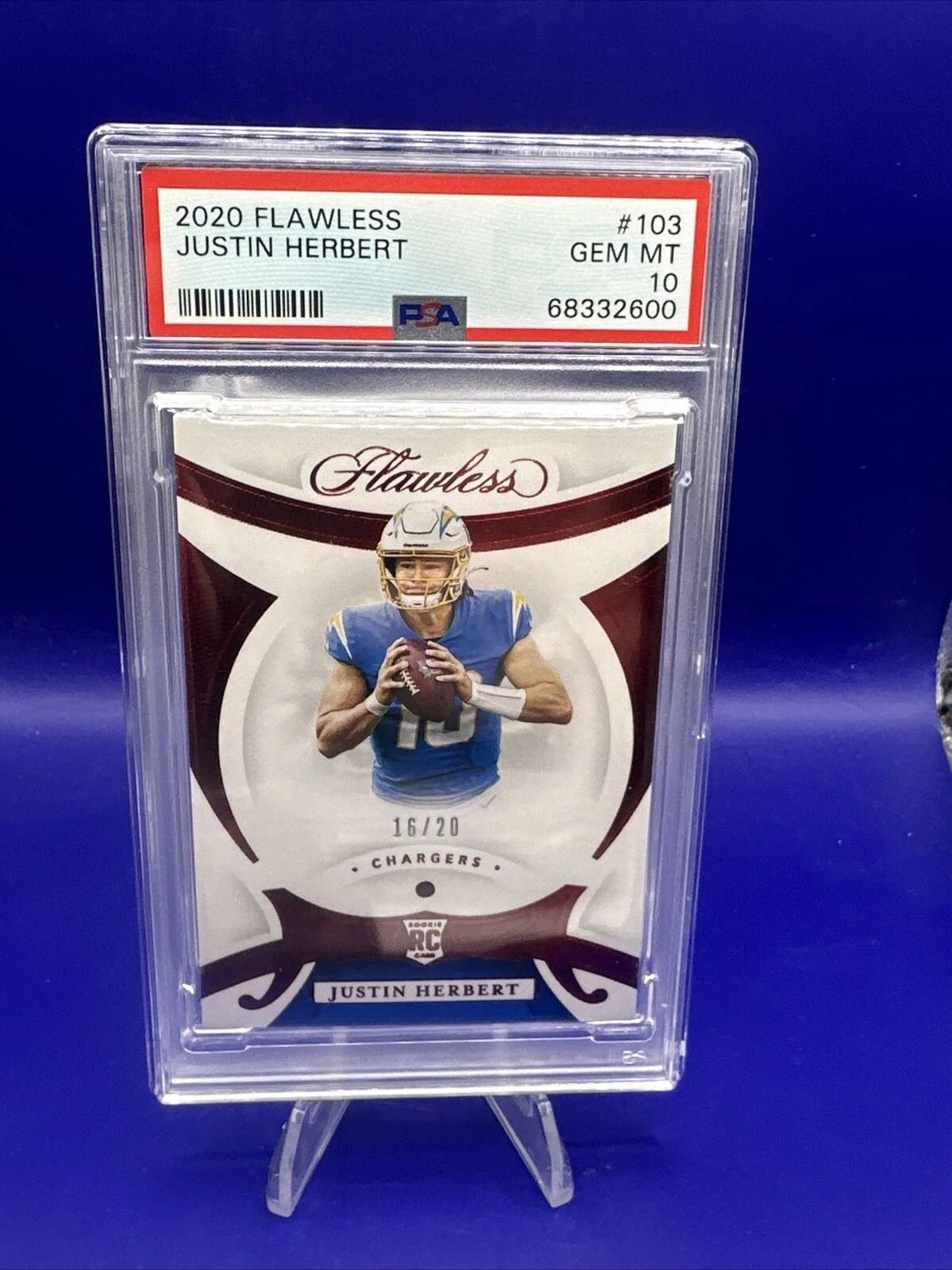 Justin Herbert Panini Flawless #103 Base