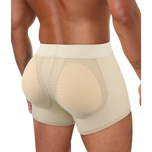 Mens Padded Underwear Buttock Butt Lifter Body Shaper Hip Enhancer Boxer Briefs - Picture 10 of 22