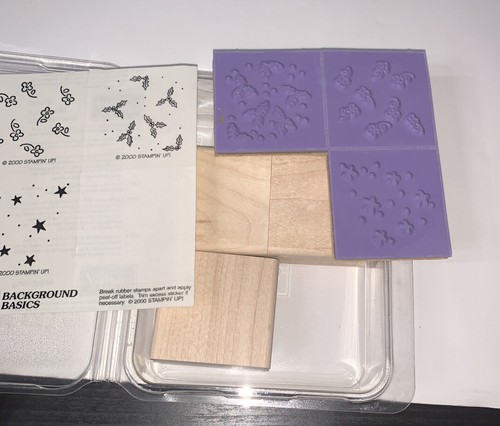 New Never Mounted Stampin Up Stamp Set Background Basics 2000 - Picture 3 of 3