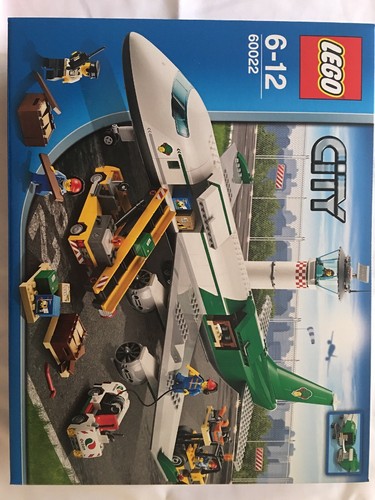 lego city cargo terminal (60022) jumbo jet airplane forklift new