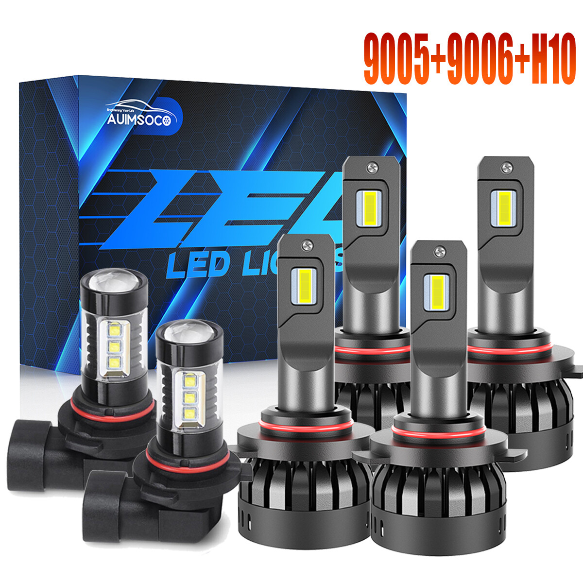 For Dodge Charger 2006-2009 Combo LED Headlights Bulb+Fog Lights Conversion Kit