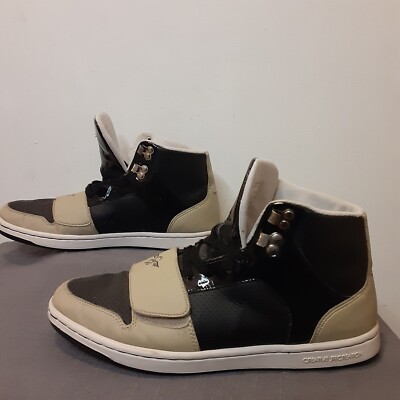 Creative Recreation Sneakers Men 10 Black Beige High Top Shoe Leather Basketball