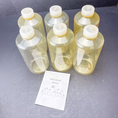 Nalge Nunc Nalgene 2000-0032 Narrow Mouth Bottle PVC 1000 mL Lot of 6 NEW