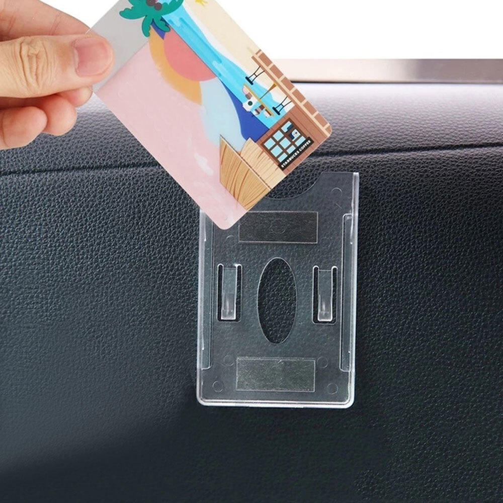 1pc Car Card Holder Windshield Dashboard Pastable Card Pedestal Car Accessories
