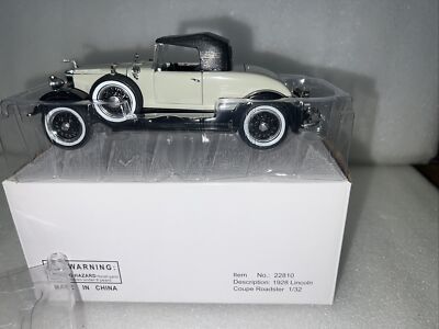 1928 Lincoln Coupe Roadster ARKO Scale 1:32 die cast #22810 Gray/Black NOS (F82)