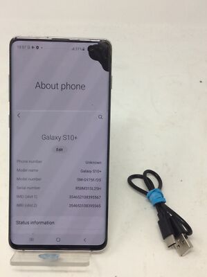 Samsung Galaxy S10+ SM-G975 - 128GB - (EE) (Single SIM) gesprungenes Display