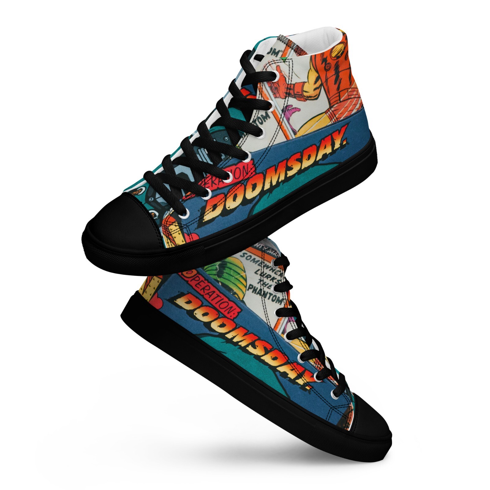 Oparetion Doomsday High Top Comic Sneakers for Men by UVelsi