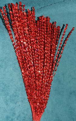 GORGEOUS RED GLITTERY SEQUIN SPRAY! CHRISTMAS