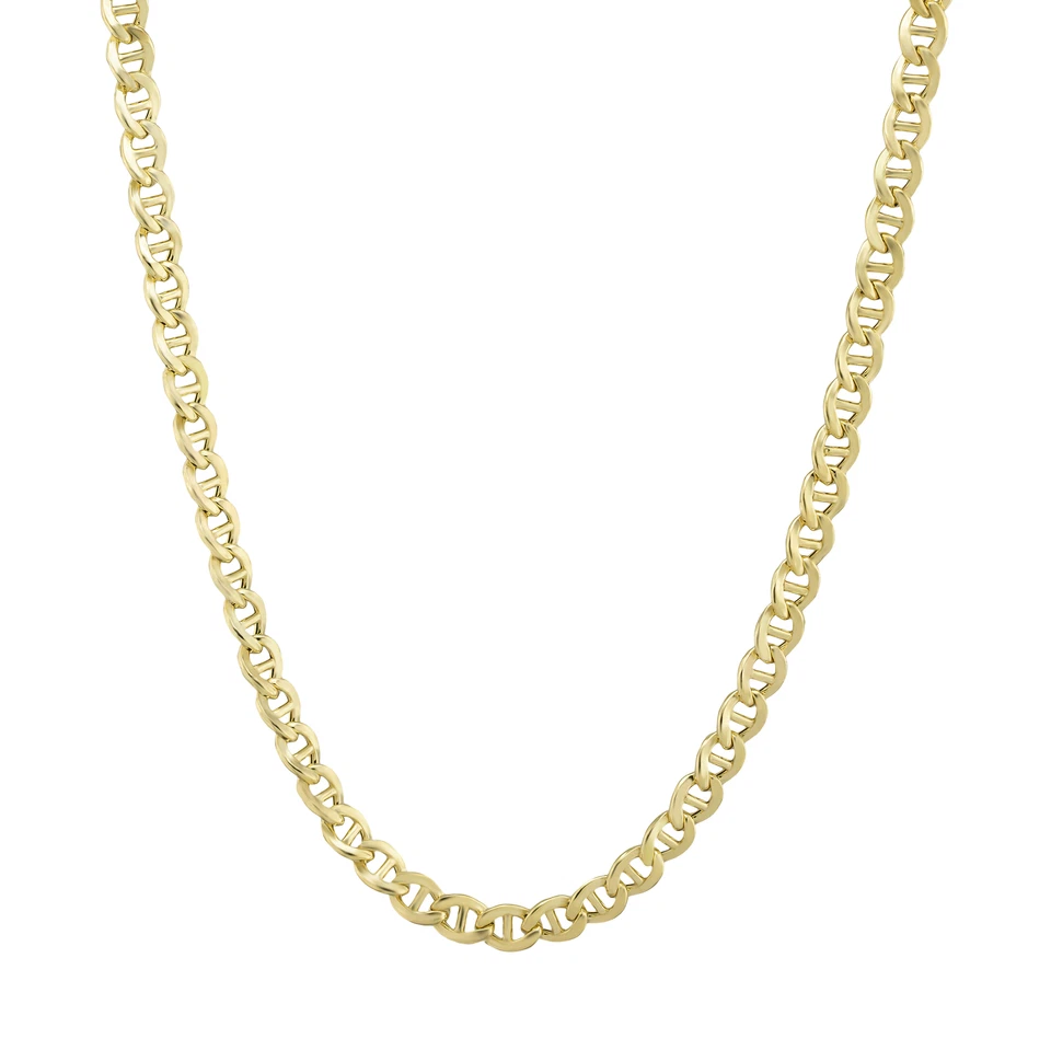 Hollow Mariner Chain Necklace Real 10K Gold Bonded 925 - Image 2 of 4
