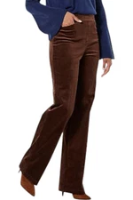 DG2 by Diane Gilman Stretch Velvet Pull-On Trouser Espresso