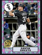 DIGITAL CARD: Topps Bunt GAVIN SHEETS 1987 Holofractor Chrome Base
