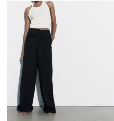 ZARA LINEN BLEND FULL LENGTH PANTS SIZE XS | eBay
