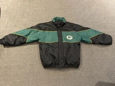Vintage  Green Bay Packers Jacket NFL Jeff Hamilton Pro Sport No Hood Size Large