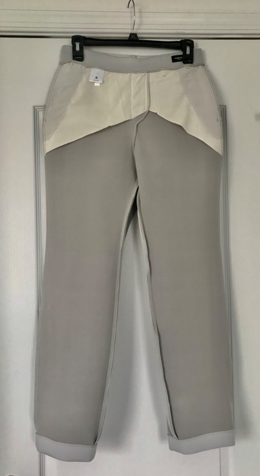 EXPRESS Light Heather Gray polyester spandex stre… - image 15