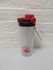 Water Bottle 27 oz Plastic Blender Shaker Mixer Loop Shaker Ball Red