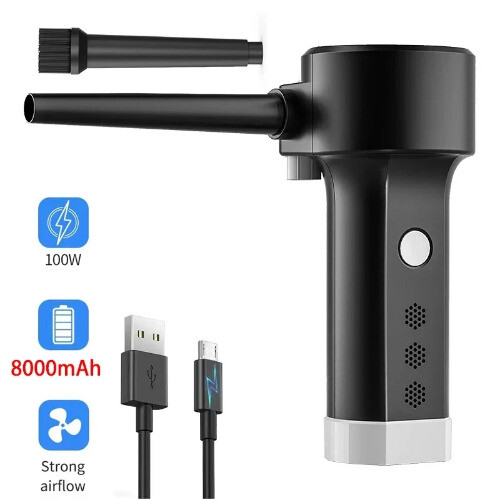 Electric Air Blower Computer Cleaning,Cordless Air Dust Cleaner Keyboard Crumbs - 第 8/18 張圖片