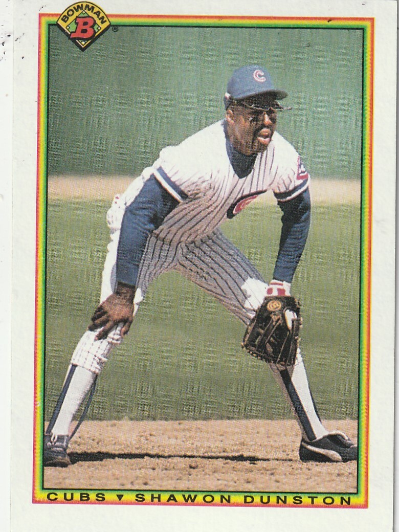 FREE SHIPPING-MINT-1990 Bowman Shawon Dunston #38 CUBS PLUS BONUS CARDS