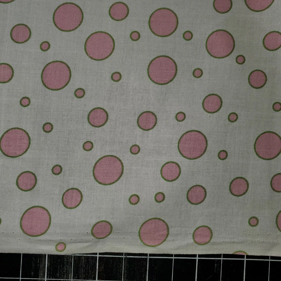 Bubble dots pink on white by the yard Paris Bebe cotton print  - Image 2 of 2