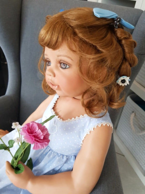 Künstlerpuppe Pusteblümchen von Monika Levenig, 80 cm, + Zertifikat, wie neu!