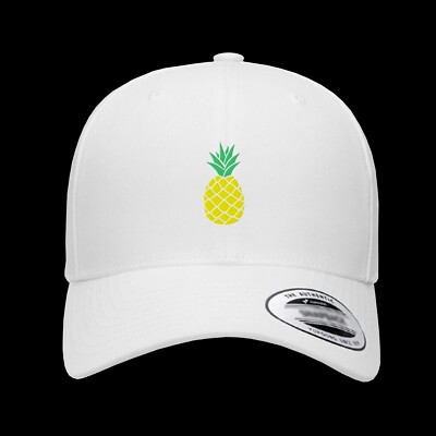 Pineapple Embroidery Dad Hat Baseball Cap Unconstructed