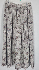 80s Paisley Skirt Boho long W/ Elastic Belt Retro Sz S/M Vintage Lightweight