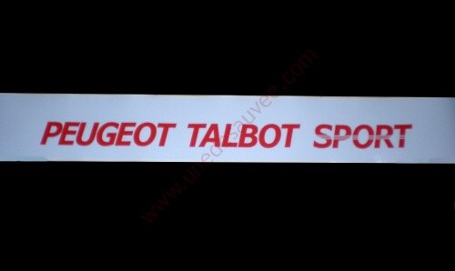 Bandeau pare soleil blanc PTS Peugeot 309 autocollant vinyle premium