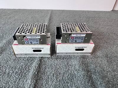 TWO (2) MEANWELL RS-15-24 SINGLE OUTPUT AC TO 24V DC SWITCHING POWER SUPPLY