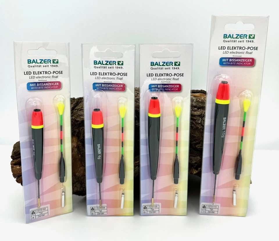 Balzer LED Elektropose Zander 4g 6g 8g 10g mit Bissanzeiger Pose inkl Batterie