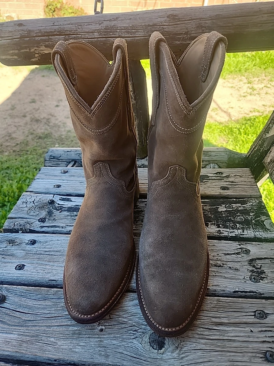 BOTAS DE VAQUERO TECOVAS THE SHANE GAMUZA PARA HOMBRE TALLA 7.5D GRIS GAMUZA GRANITO