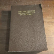 English German German English Dictionary 1967 Pocket Book Translate Language