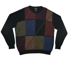 Tosani Canada Sweater Mens Size Multicolor Cotton Pullover Vintage Knit Jumper