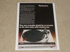 Technics SL-1600mk2 Turntable Ad, 1979, 1 page, Article, Info Audio Legend!