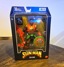 Mattel Masterverse Sun-Man Action Figure w Shield Spear Alt Hands Boxed 6