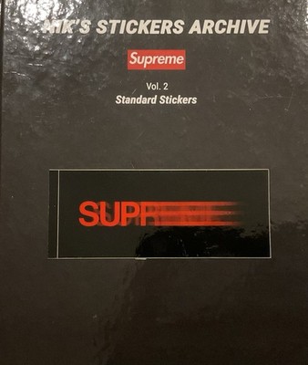 Supreme 2010 Black Motion Logo Sticker Rare Top Condition