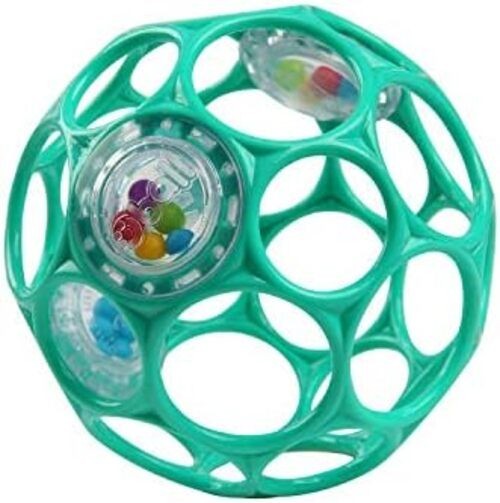 Bright Starts Oball Easy-Grasp Rattle Bpa-Free Infant Toy in Green Age Newborn