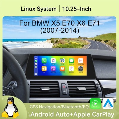 10.25'' Autoradio Apple CarPlay Für BMW X5 E70 X6 E71 CIC Bluetooth Linux Radio