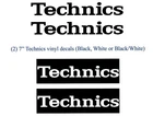 Two (2) Technics Die-Cut Gloss Stickers – Vinyl Decals for Turntables & DJ Gear