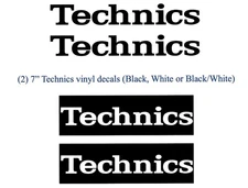 Two (2) Technics Die-Cut Gloss Stickers – Vinyl Decals for Turntables & DJ Gear