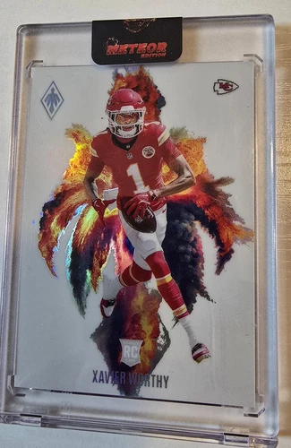 2024 Panini Phoenix Xavier Worthy Color Blast Rookie Card SSP CB-XWY Case HIT!