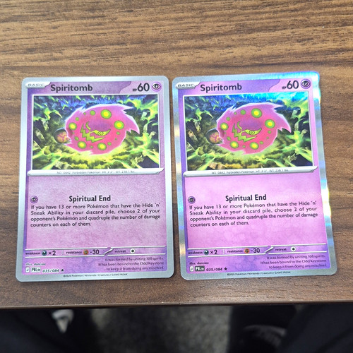 Pokemon TCG Spiritomb 035/084  Holo & RH NM Pair English