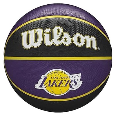 Bälle Basketball Wilson NBA Team Los Angeles Lakers WZ4021502XP Schwarz-Gelb