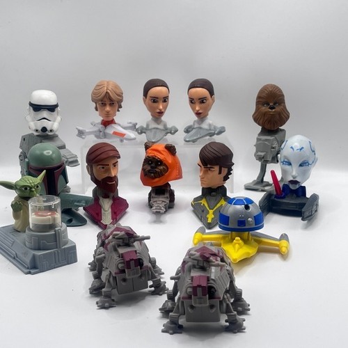 2008 McDonalds Star Wars Clone Wars Happy Meal Toy Lot 14pc Anakin Yoda R2-D2