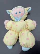 Vintage 1989 Fisher Price Slumber Babies Yellow Lamb Plush Doll