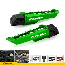 Rear Foot Pegs Passenger Footrest Pedals Footpegs For Kawasaki ER-6N 2009-2015