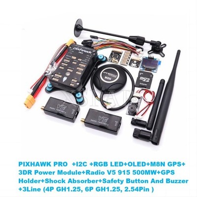 Pixhawk PRO Flight Controller with GPS and V5 500MW 915Mhz Telemetry Radio *rr